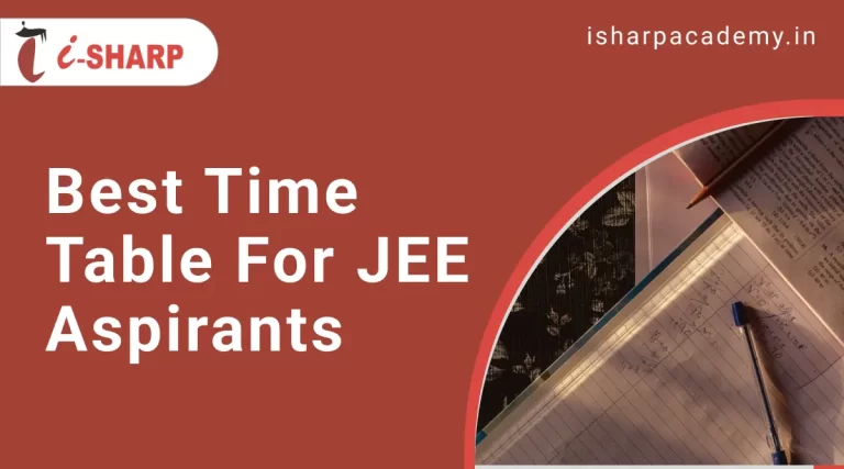 Best Time Table for JEE Aspirants